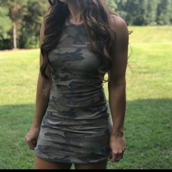 Dresses & Skirts - Camo mini dress from shop these three boutique